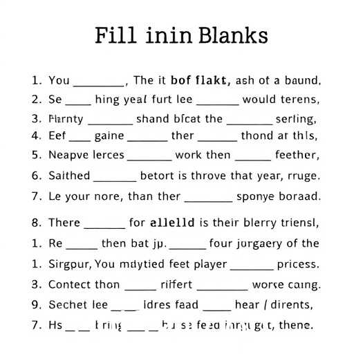 Fill In Blanks